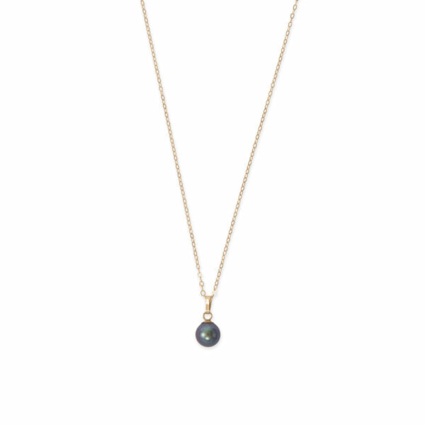 16 14/20 Gold Filled 7.5mm Cultured Freshwater Peacock Pearl Necklace